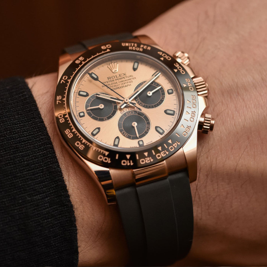 Rolex Daytona Everose Gold Meteorite Dial Oysterflex 40mm