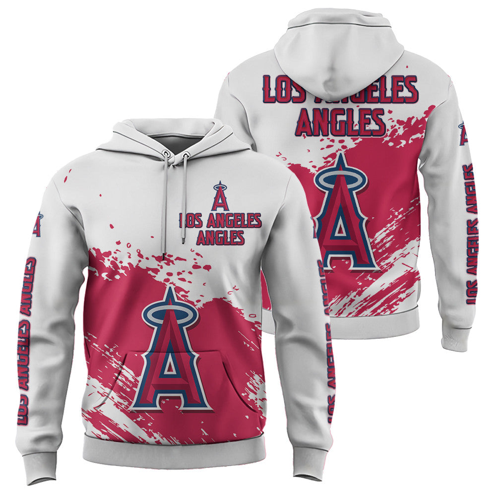 Los Angeles Angles White Color MLB Hoodie For Big Fan NH24 