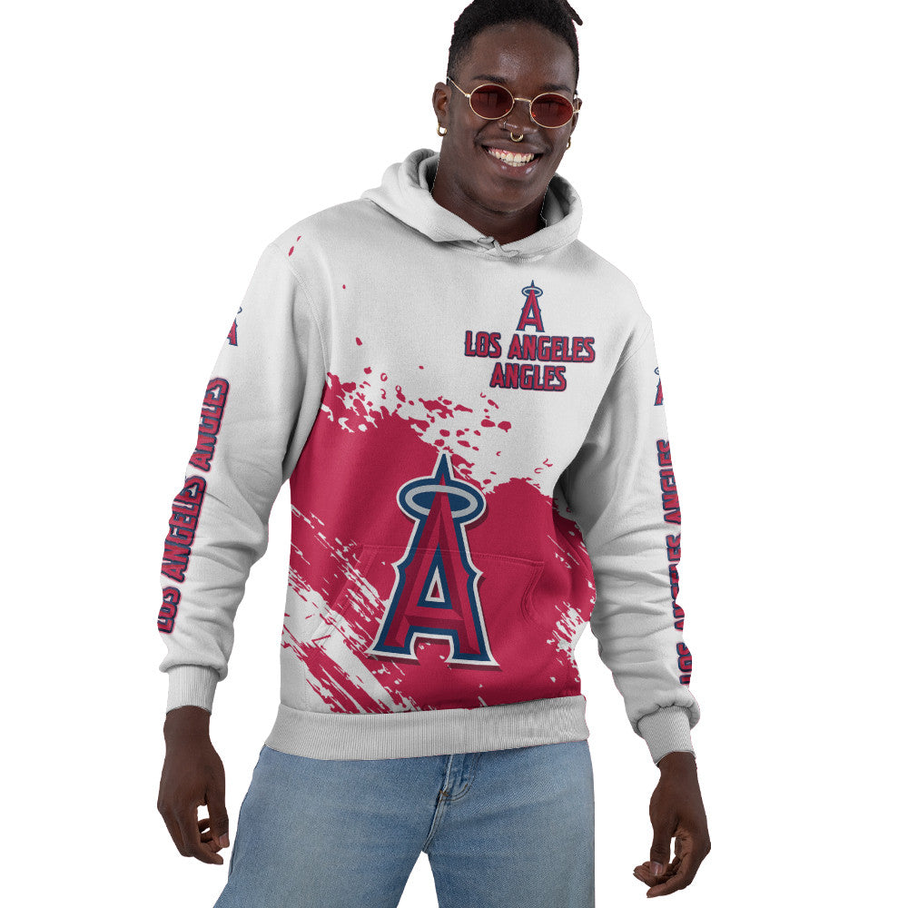 Los Angeles Angles White Color MLB Hoodie For Big Fan NH24 