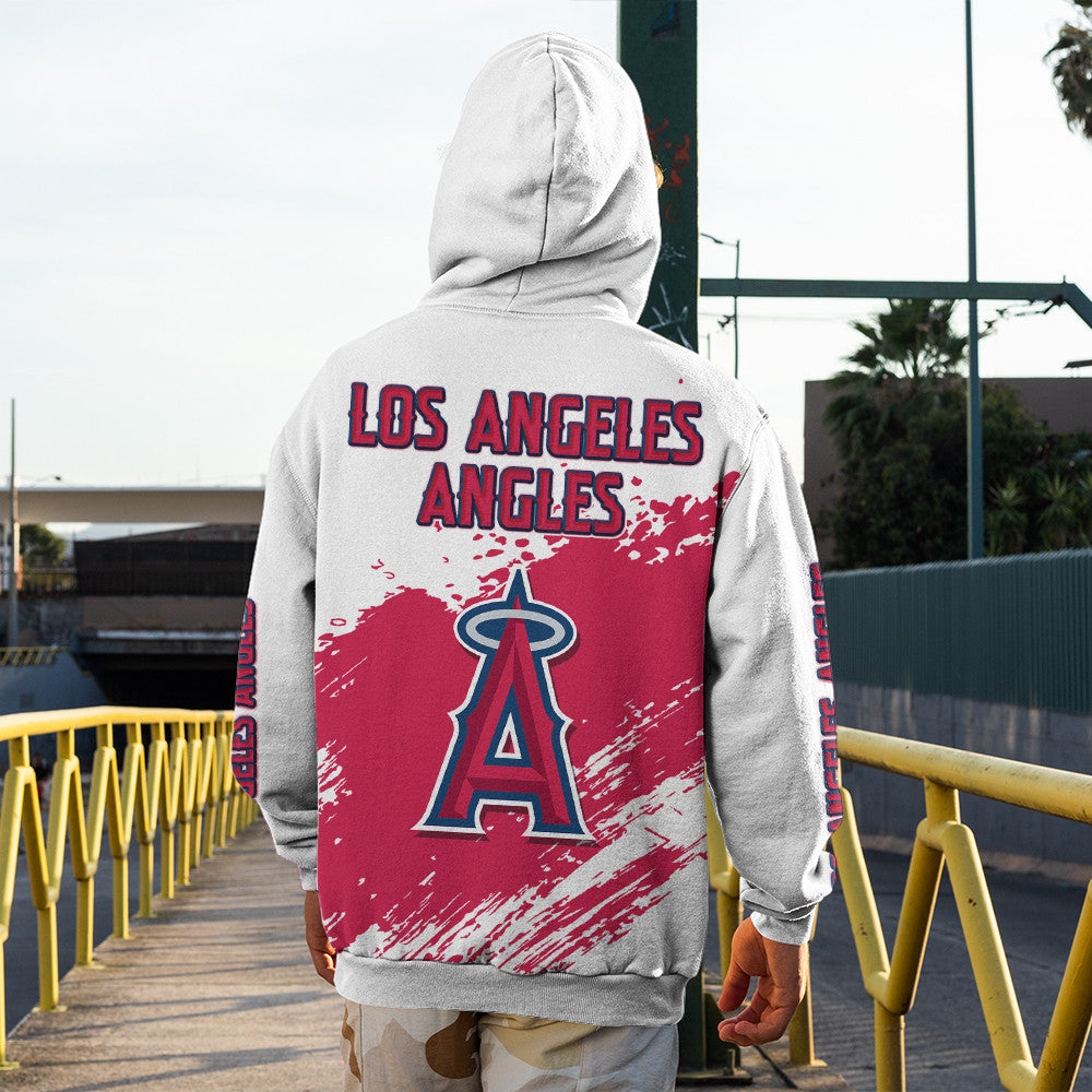 Los Angeles Angles White Color MLB Hoodie For Big Fan NH24 