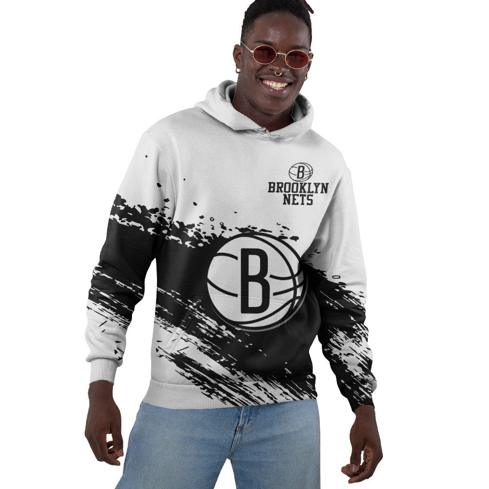 Brooklyn Nets NBA Hoodie Stylish Logo for Fans Color White NH24
