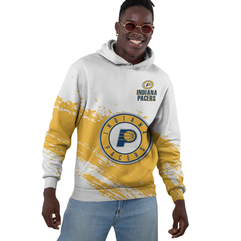 Indiana Pacers NBA Hoodie Stylish Logo for Fans Color White NH24