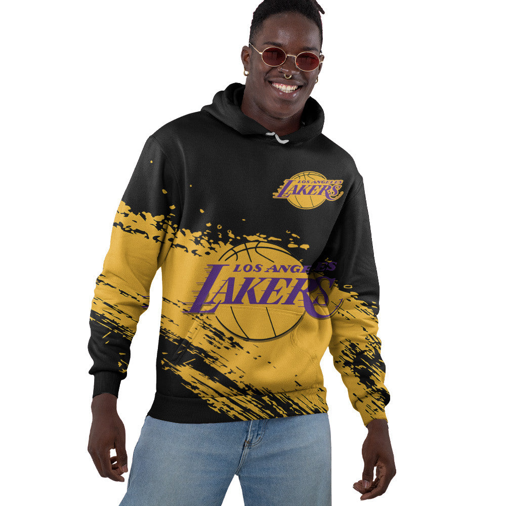 Los Angeles Lakers NBA Hoodie Stylish Logo for Fans Color Black NH24
