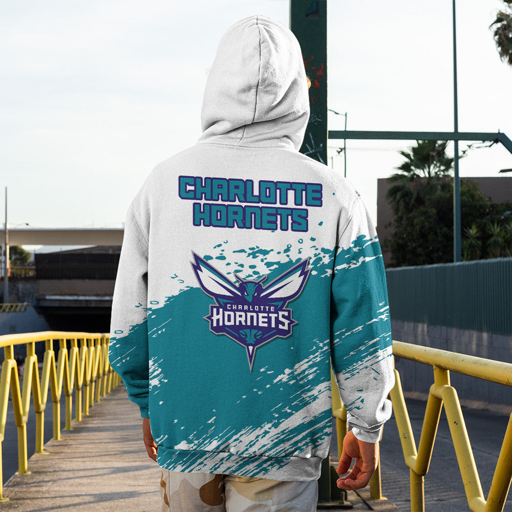 Charlotte Hornets NBA Hoodie Stylish Logo for Fans Color White NH24