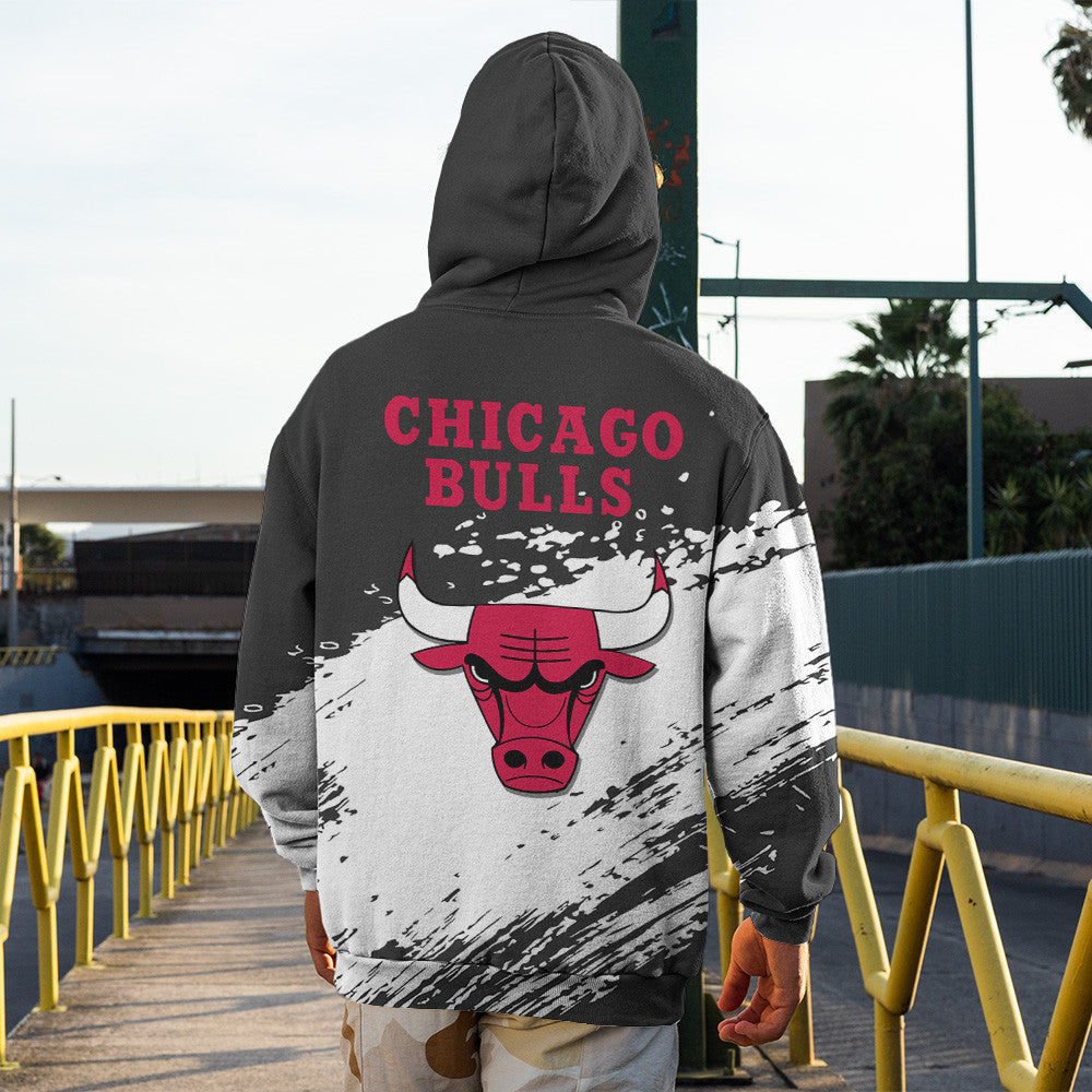 Chicago Bulls NBA Hoodie Stylish Logo for Fans Color Black NH24