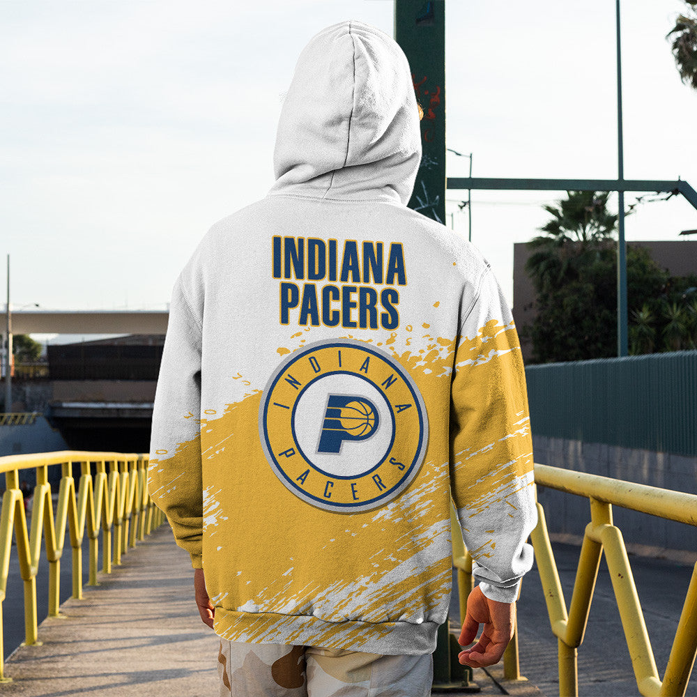 Indiana Pacers NBA Hoodie Stylish Logo for Fans Color White NH24