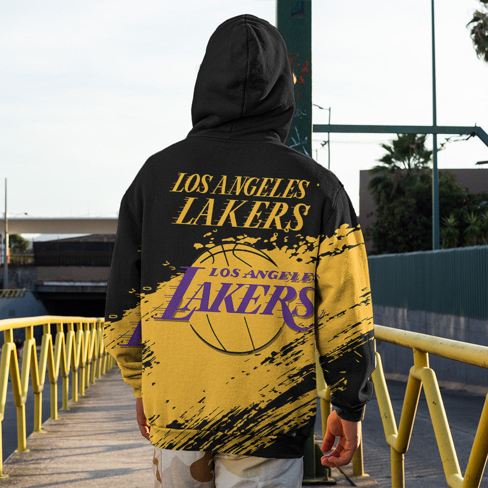 Los Angeles Lakers NBA Hoodie Stylish Logo for Fans Color Black NH24