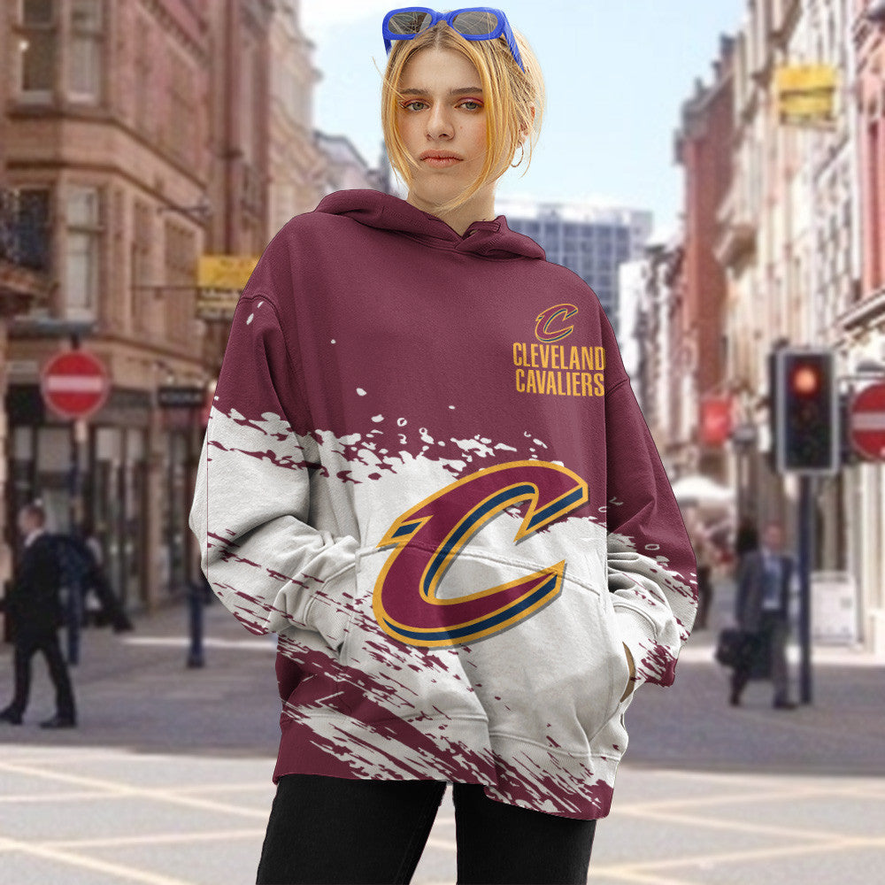 Cleveland Cavaliers NBA Hoodie Stylish Logo for Fans Color Maroon NH24