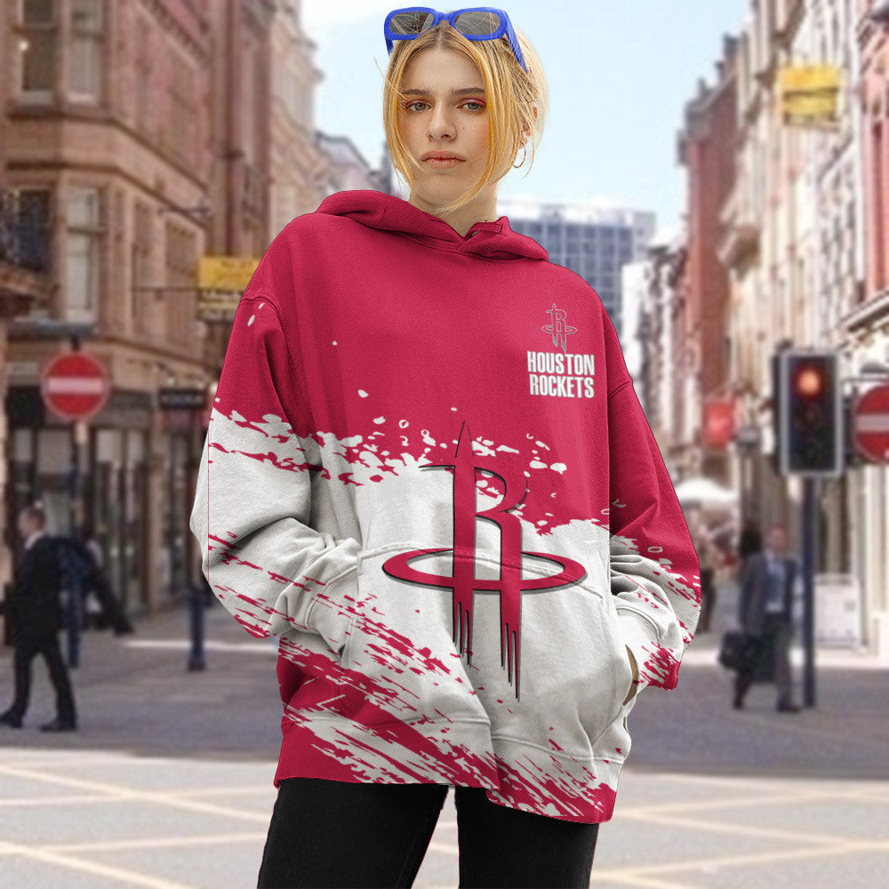 Houston Rockets NBA Hoodie Stylish Logo for Fans Color Red NH24