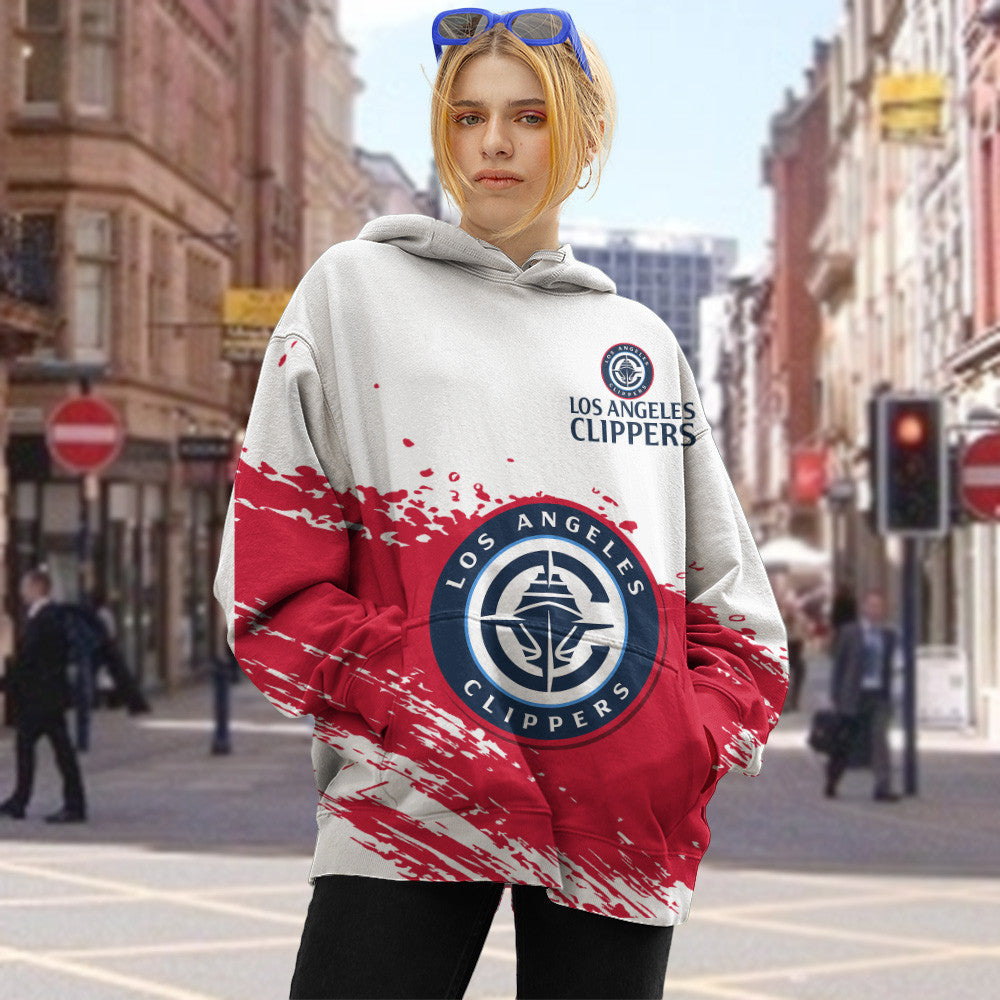 Los Angeles Clippers NBA Hoodie Stylish Logo for Fans Color White NH24