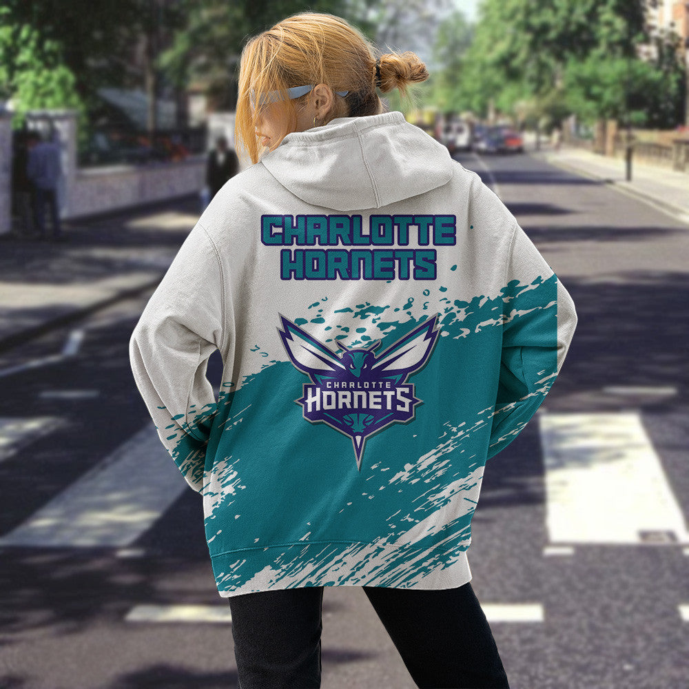 Charlotte Hornets NBA Hoodie Stylish Logo for Fans Color White NH24