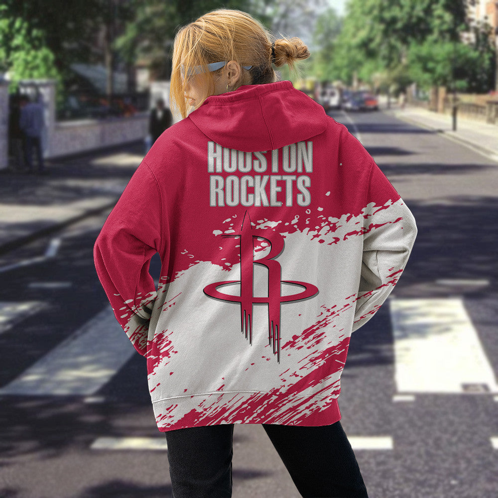 Houston Rockets NBA Hoodie Stylish Logo for Fans Color Red NH24