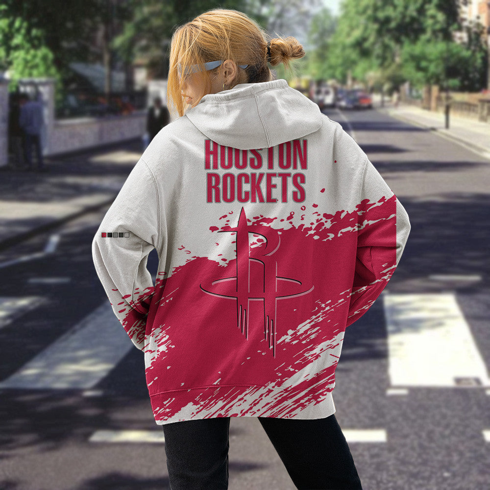 Houston Rockets NBA Hoodie Stylish Logo for Fans Color White NH24