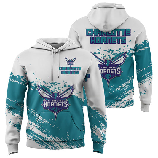 Charlotte Hornets NBA Hoodie Stylish Logo for Fans Color White NH24