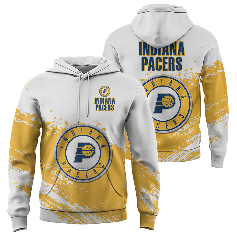 Indiana Pacers NBA Hoodie Stylish Logo for Fans Color White NH24
