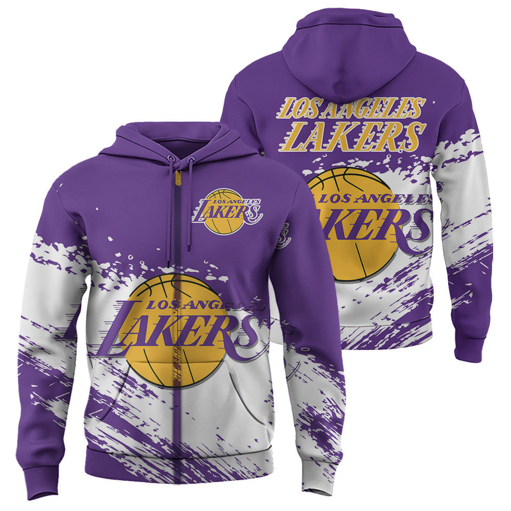 Los Angeles Lakers NBA Hoodie Stylish Logo for Fans Color Purple NH24