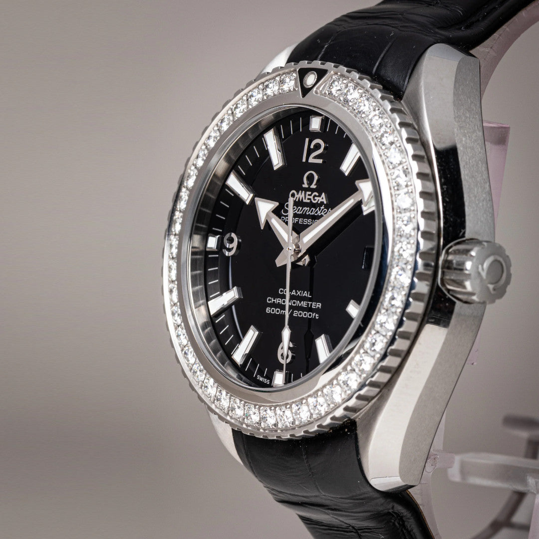 Omega Seamaster Planet Ocean 600M Co-Axial Chronometer Diamond Bezel