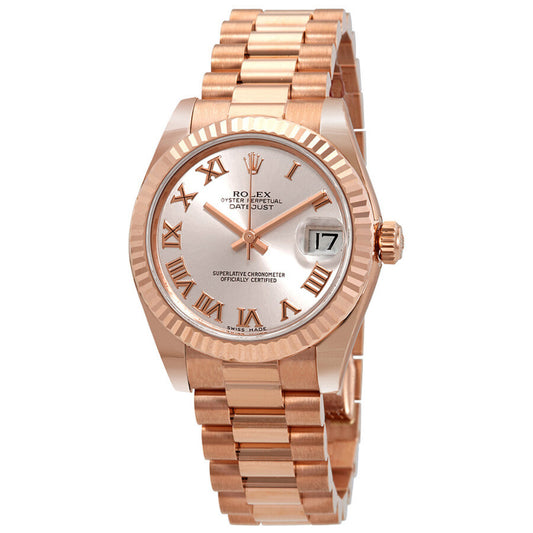 Rolex Lady-Datejust 28, Everose Stainless Steel, Ref# 279175-0021