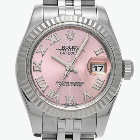 Rolex Lady-Datejust 28 – Oystersteel, Fluted Bezel, Pink Dial with Roman Numerals, Jubilee Bracelet – Ref. 279174