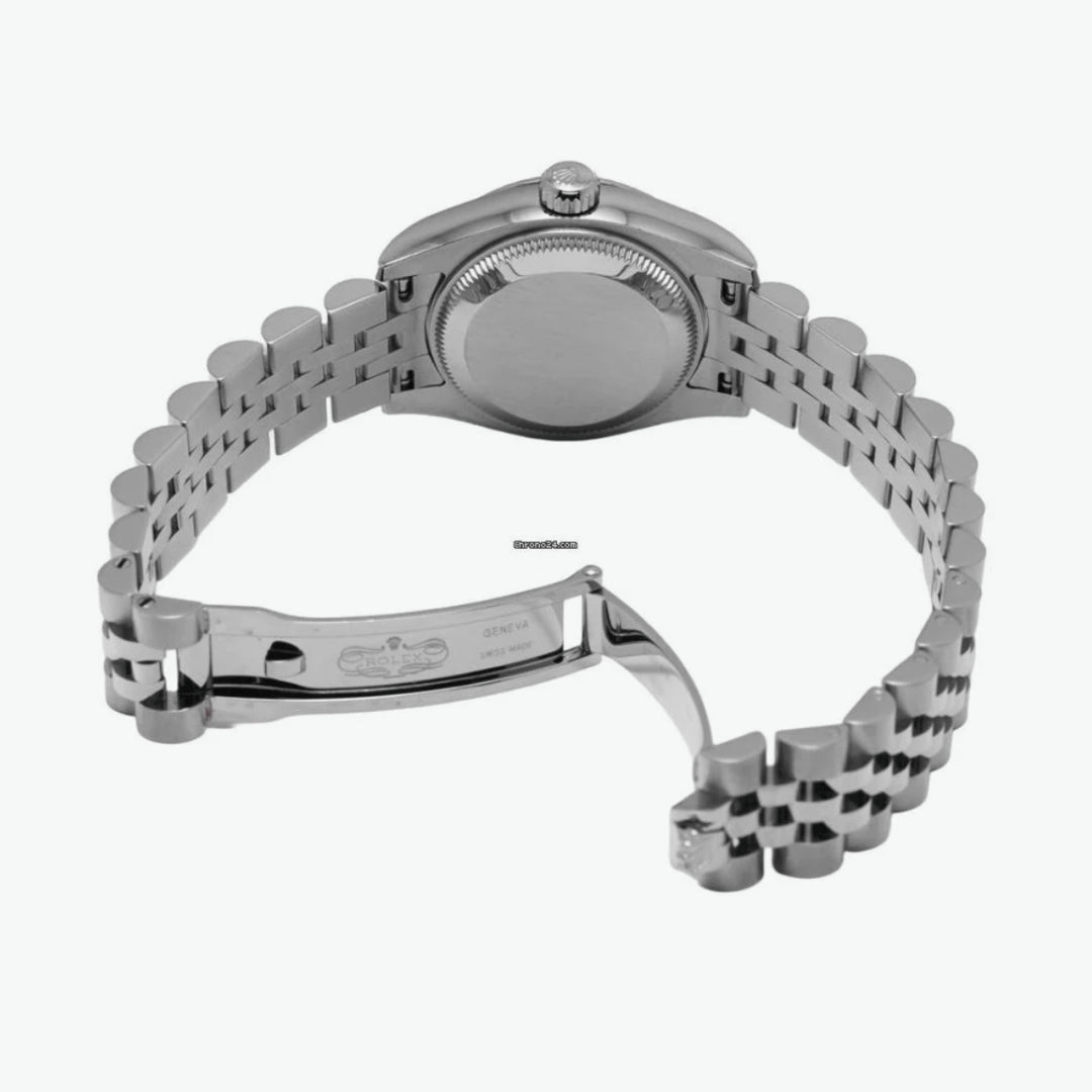 Rolex Lady-Datejust 28 – Oystersteel, Fluted Bezel, Pink Dial with Roman Numerals, Jubilee Bracelet – Ref. 279174