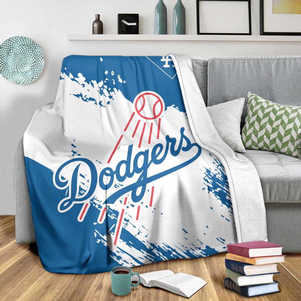 Los Angeles Dodgers Baseball Premium Blanket - Stylish Dodgers Logo Tee Tor Fans NH24