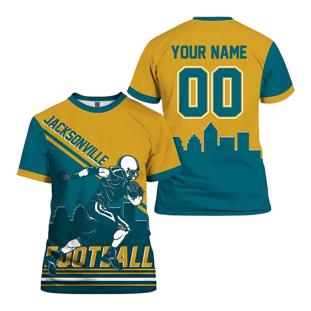 NFL Jacksonville Jaguars Custom Name And Number T-Shirt – Football Player For Big Fan NH24