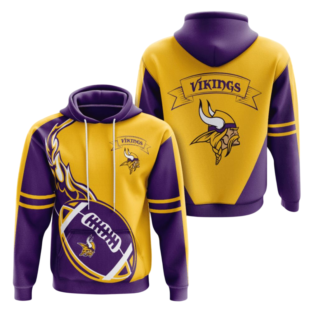 NFL Minnesota Vikings Hoodie Football Ball Gift For Fan NH24
