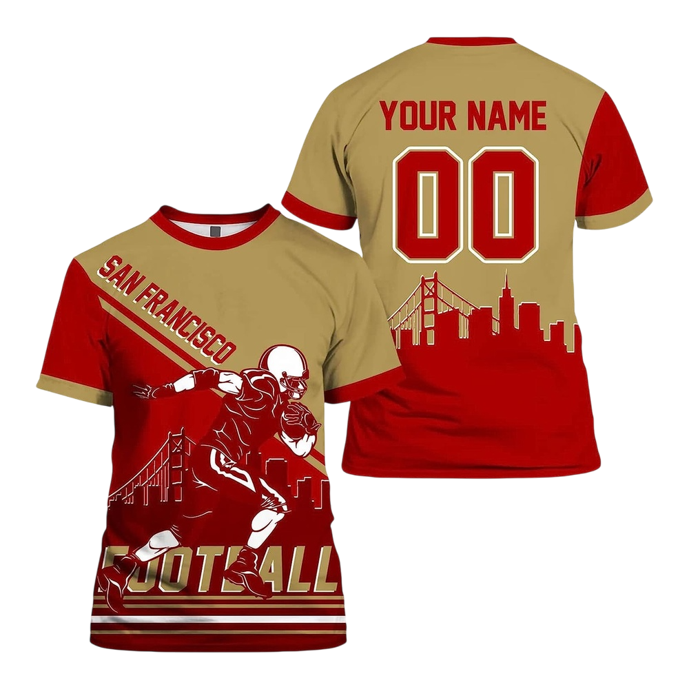 NFL San Francisco 49ers Custom Name And Number T-Shirt – Football Player For Big Fan NH24