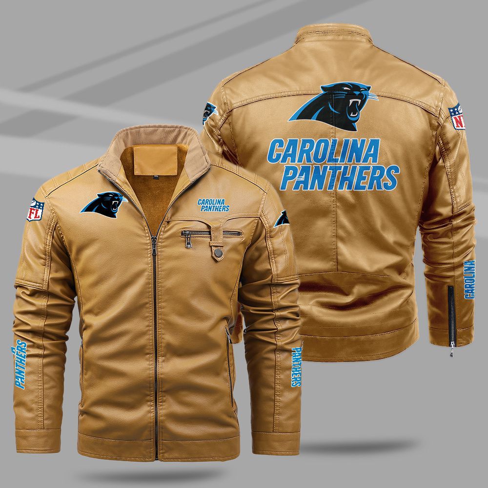 Carolina Panthers NFL Teams Fleece Leather Jacket For All Season NH24