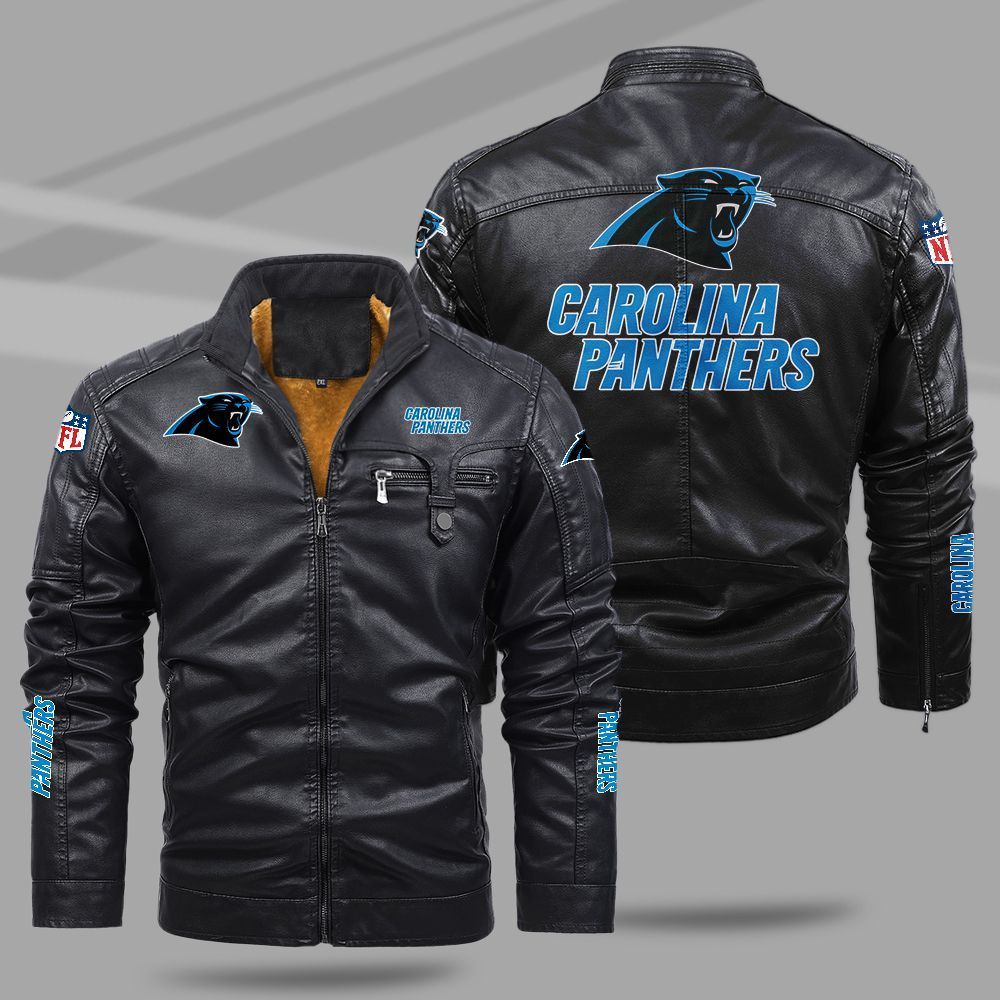 Carolina Panthers NFL Teams Fleece Leather Jacket For All Season NH24