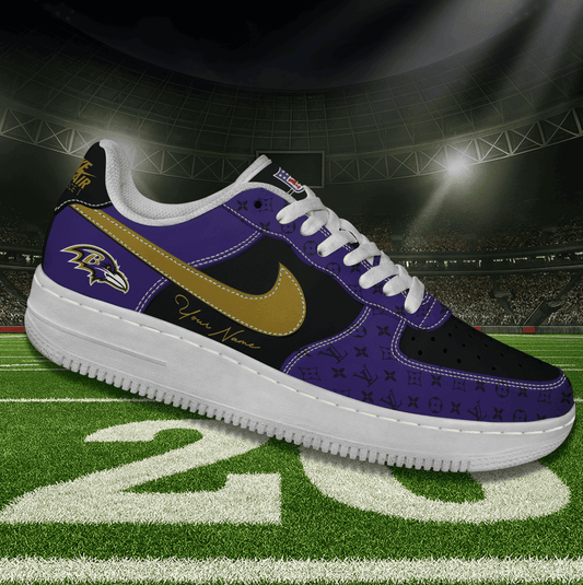 (Personalized) Baltimore Ravens LV x Nike Air Force 1
