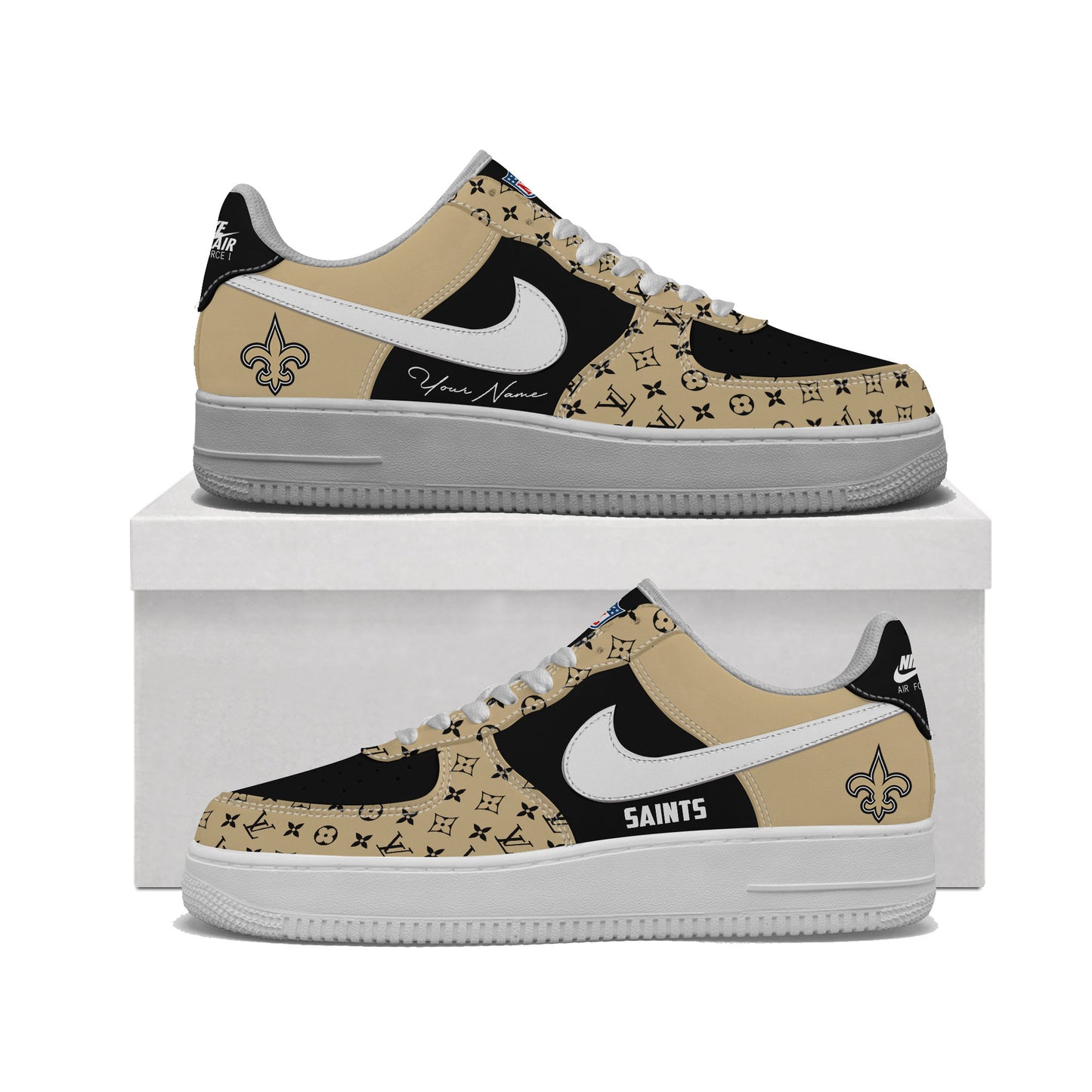 (Personalized) New Orleans Saints LV x Nike Air Force 1