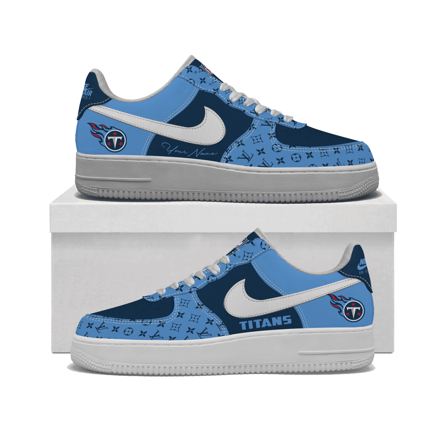 (Personalized) Tennessee Titans LV x Nike Air Force 1