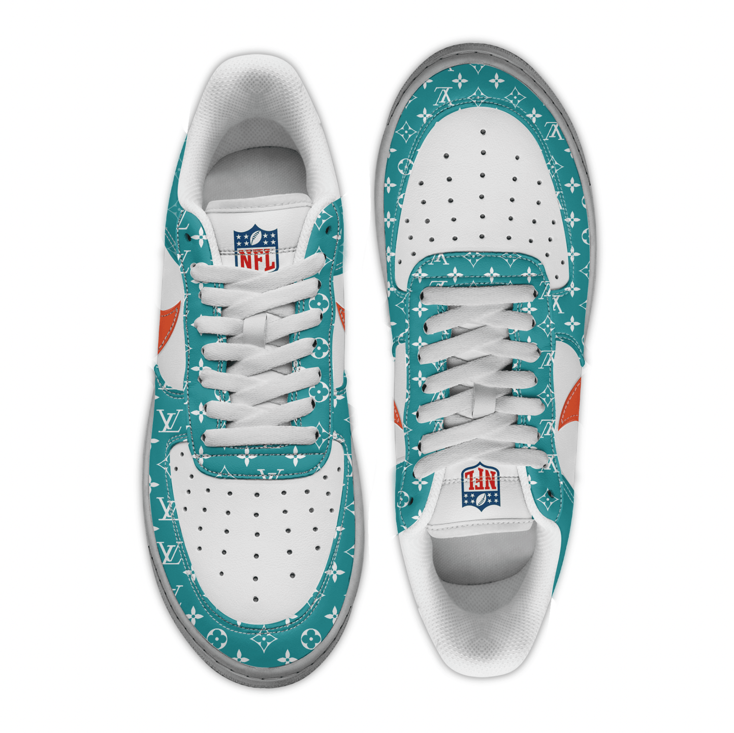 (Personalized) Miami Dolphins LV x Nike Air Force 1