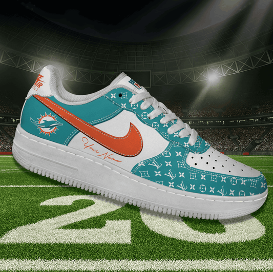 (Personalized) Miami Dolphins LV x Nike Air Force 1