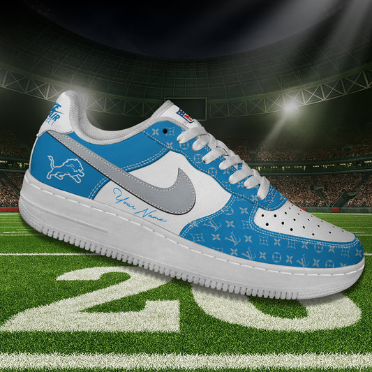 (Personalized) Detroit Lions LV x Nike Air Force 1