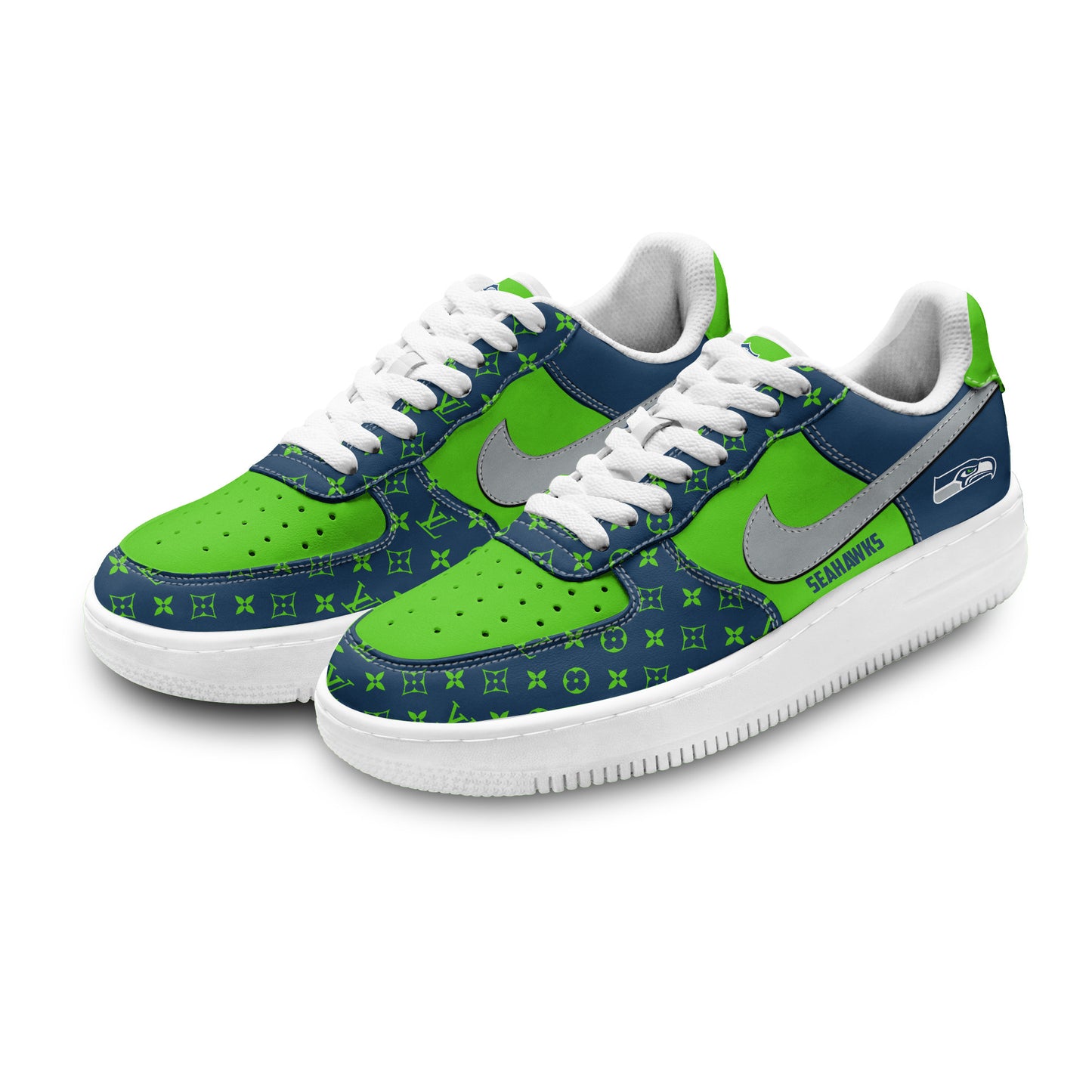 (Personalized) Seattle Seahawks LV x Nike Air Force 1