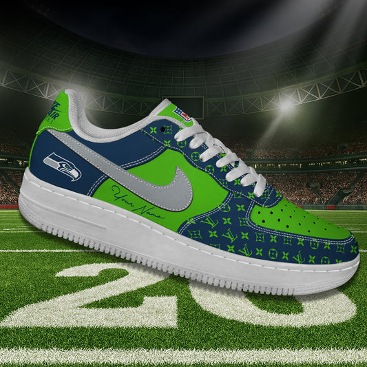(Personalized) Seattle Seahawks LV x Nike Air Force 1