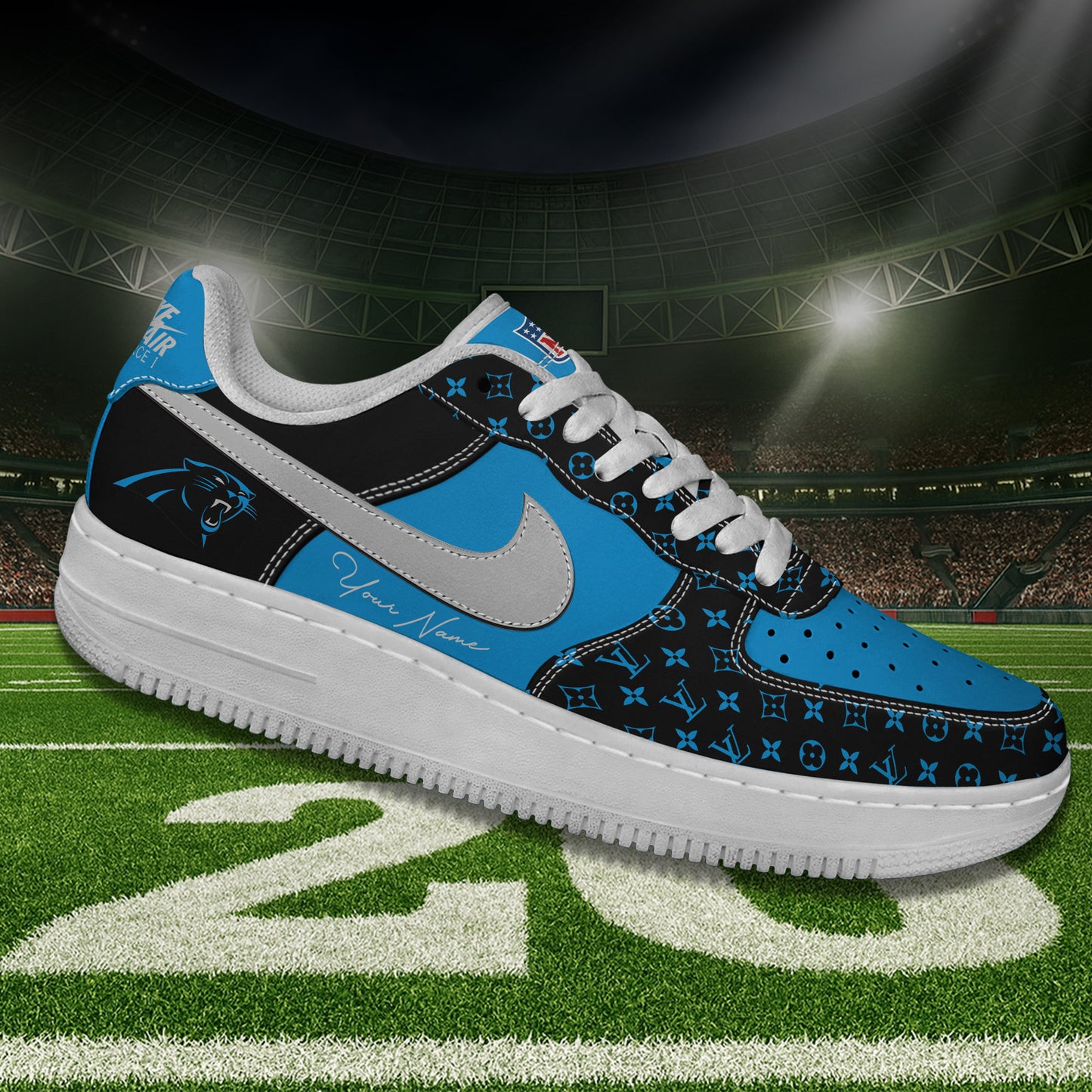 (Personalized) Carolina Panthers LV x Nike Air Force 1