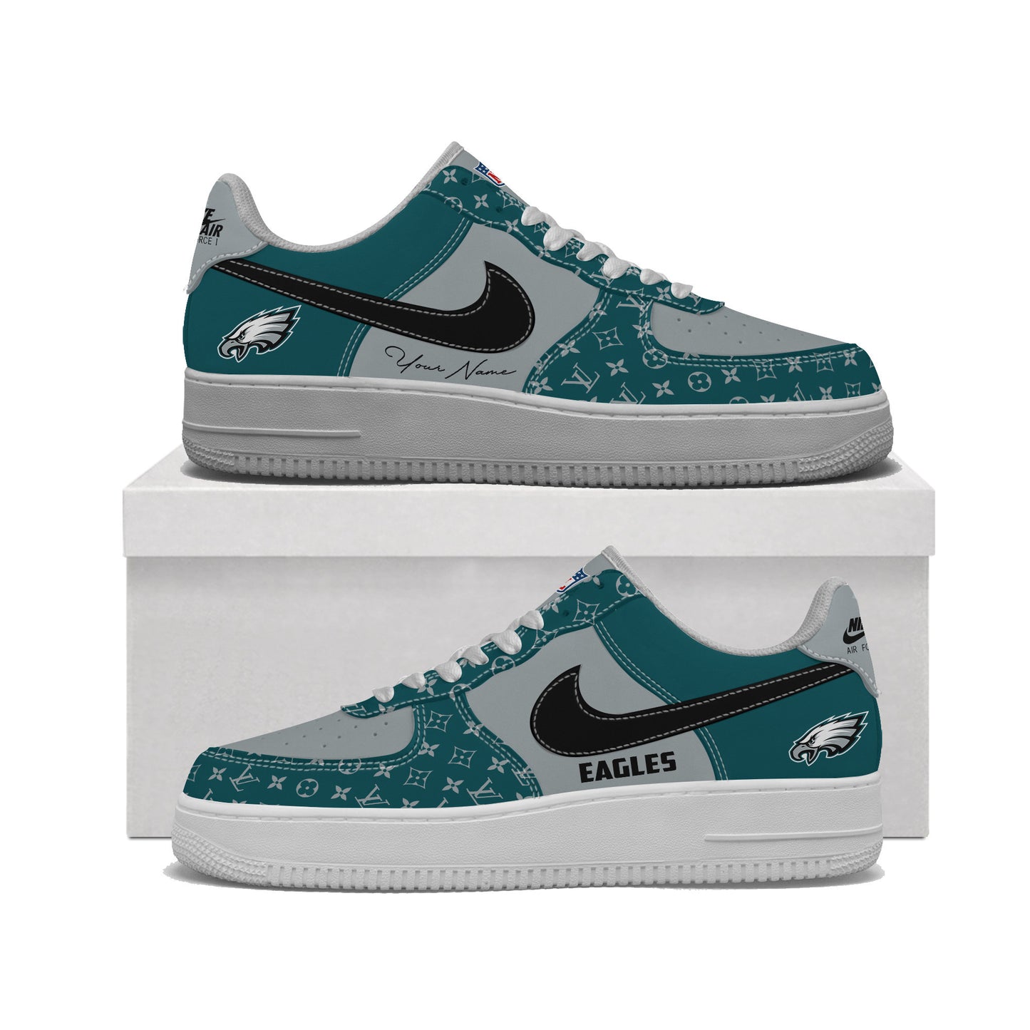 (Personalized) Philadelphia Eagles LV x Nike Air Force 1