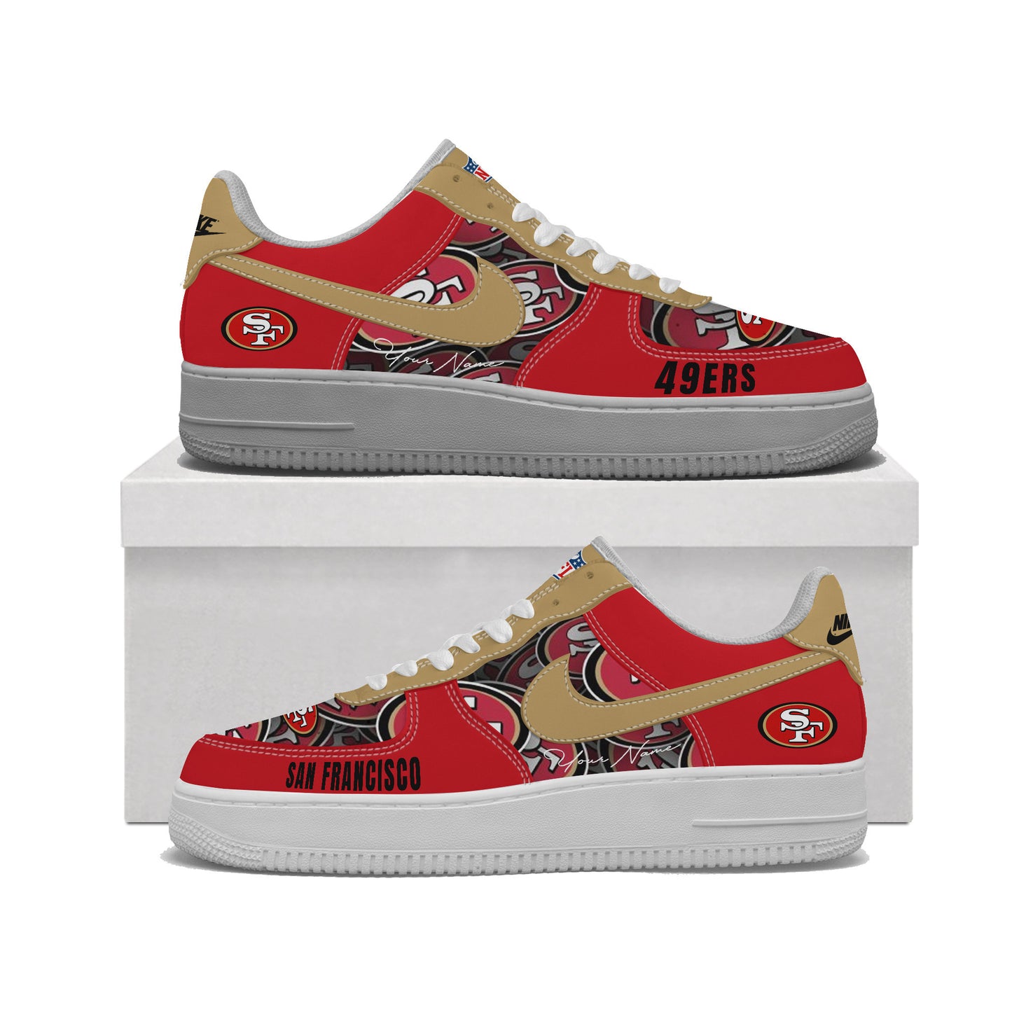 (Personalized) San Francisco 49ers Nike Air Force 1