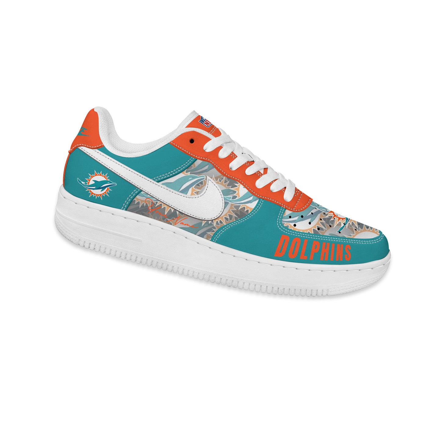 (Personalized) Miami Dolphins Nike Air Force 1