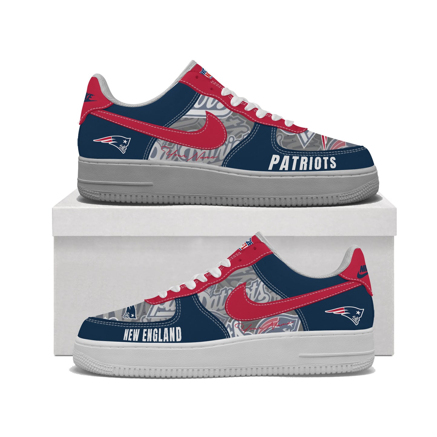 (Personalized) New England Patriots Nike Air Force 1