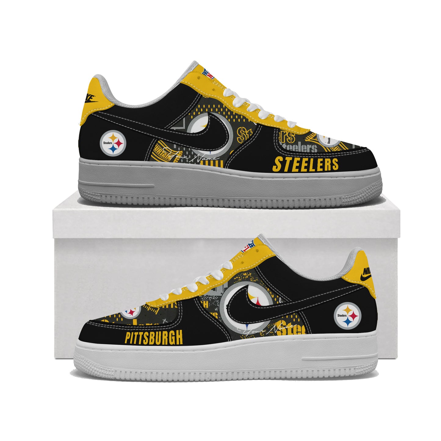 (Personalized) Pittsburgh Steelers Nike Air Force 1