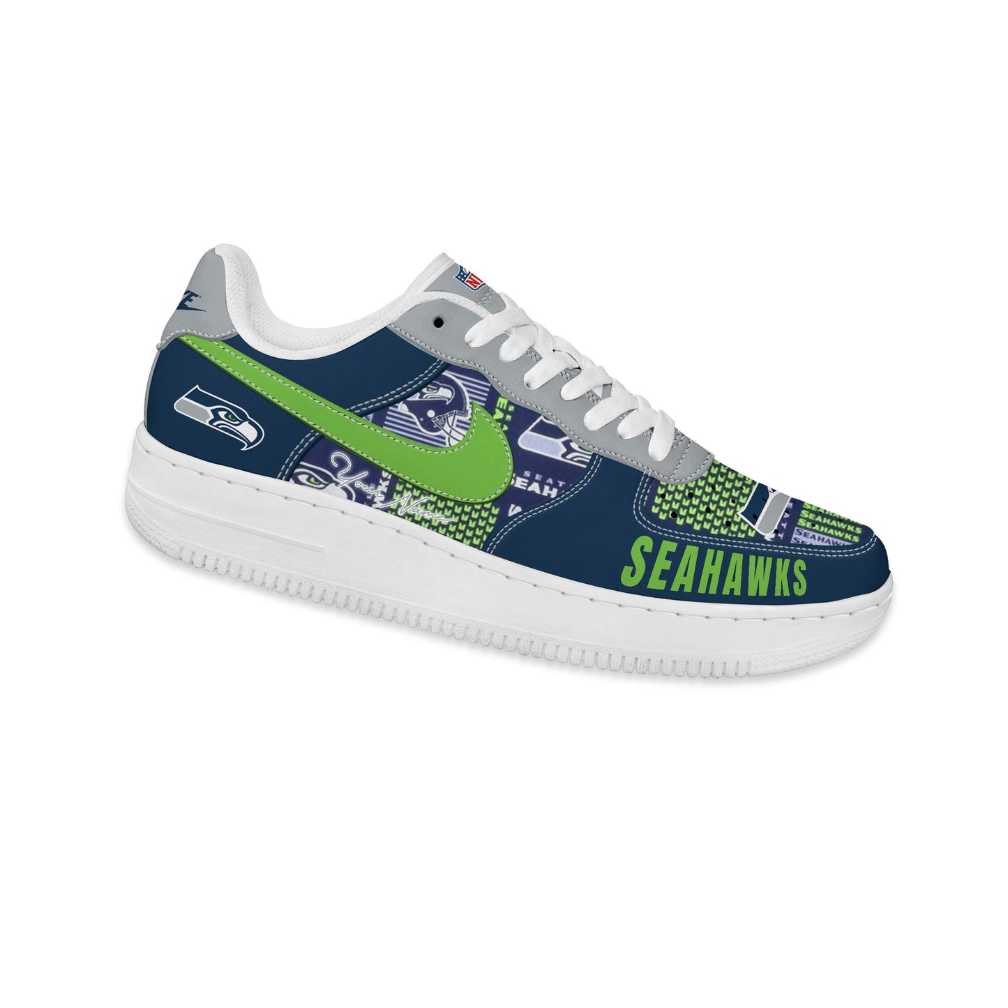 (Personalized) Seattle Seahawks Nike Air Force 1