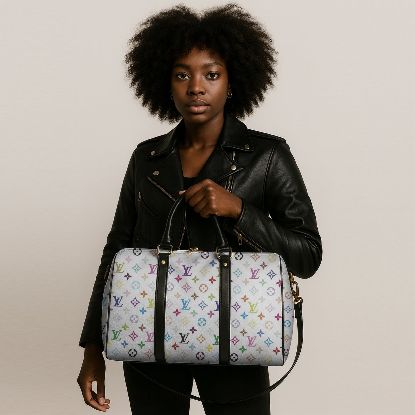 Louis Vuitton Travel Duffle Bag Multicolor Style