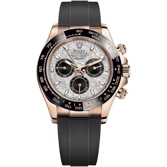 Rolex Daytona Everose Gold Meteorite Dial Oysterflex 40mm