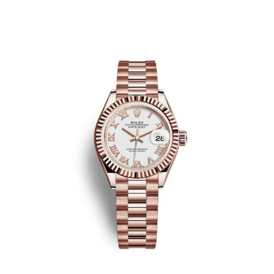 Rolex Lady-Datejust 28, Everose Stainless Steel, Ref# 279175-0021