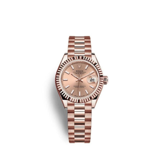 Rolex Lady-Datejust 28, Everose Stainless Steel, Ref# 279175-0025