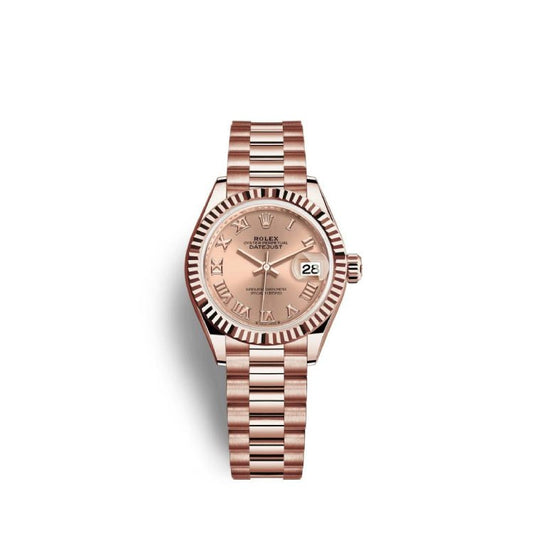 Rolex Lady-Datejust 28, Everose Stainless Steel, Ref# 279175-0027
